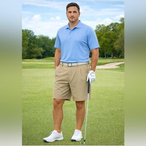 Reebok Golf Khaki Shorts Mens 50 Big & Tall Stretch